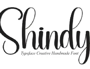 Shindy Script font