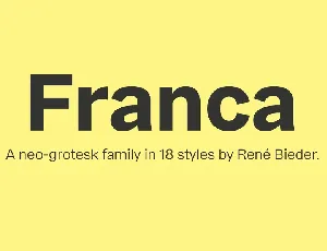 Franca Family Free font