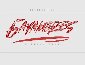 Gayamores font