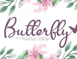 Butterfly Script font