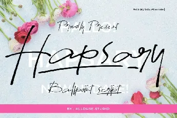 HAPSARY BALLPOINT SCRIPT font