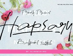 HAPSARY BALLPOINT SCRIPT font