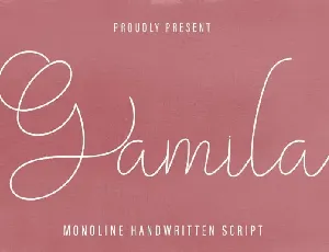 Gamila Thin Handwritten font