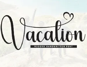 Vacation Calligraphy Typeface font