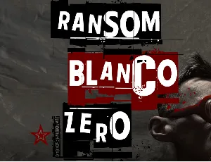 Ransom Blanco Zero font