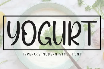 Yogurt Display font