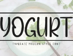 Yogurt Display font