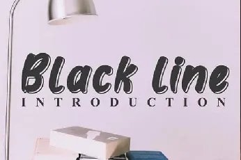 Black line Display font