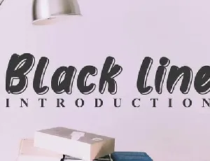 Black line Display font