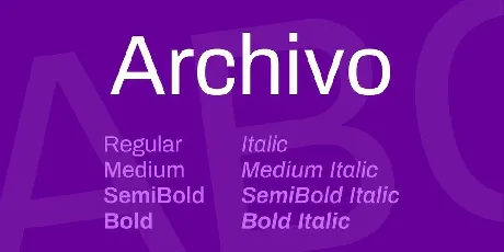 Archivo Family font