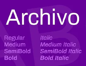 Archivo Family font