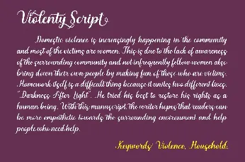 Violenty Script font