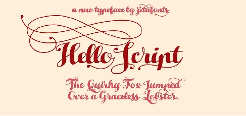 Hello Script font