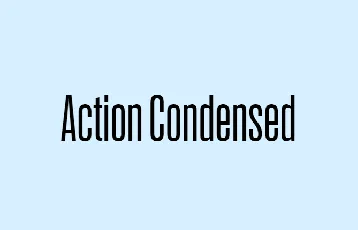 Action Condensed Family font