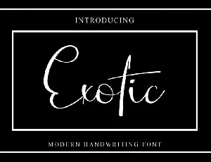 Exotic font