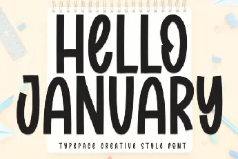 Hello January Display font