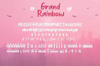 Grand Rainbow font