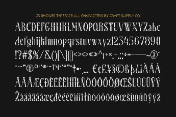 CS Rhodes font