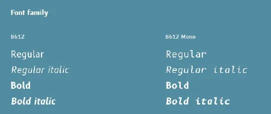 B612 Family font