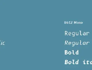 B612 Family font