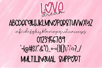 Love Dream font