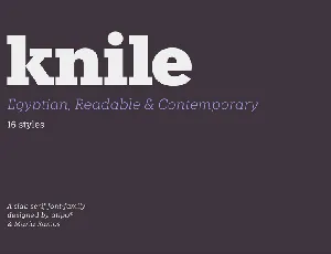 Knile Family font