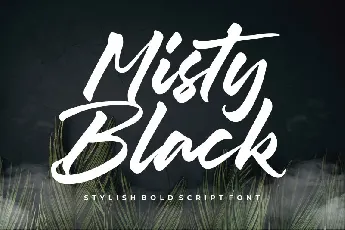 Misty Black Stylish Bold Script font