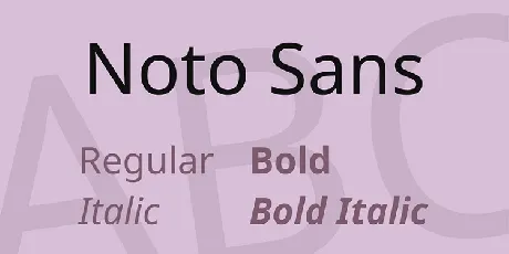 Noto Sans Family font