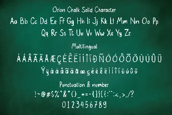 Orion Chalk Demo font