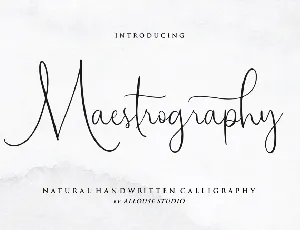 Maestrography font