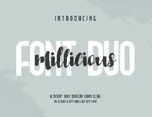 Millicious Duo font