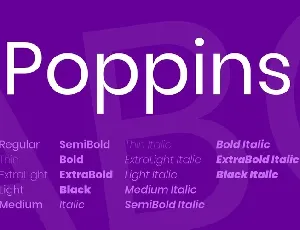 Poppins Family font