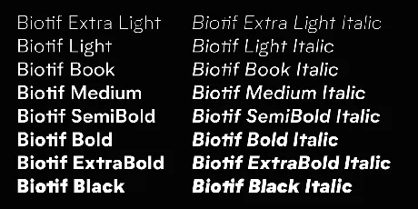 Biotif font