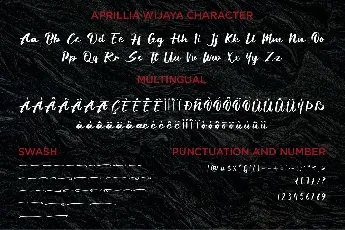 Aprillia Wijaya Demo Version font