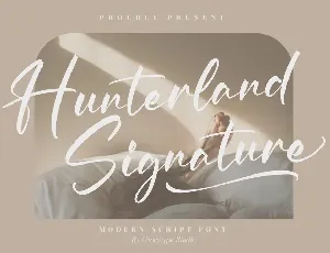 Hunterland Signature font