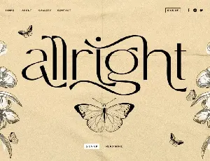 Allright – Fashionable font