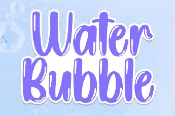 Water Bubble Display Typeface font