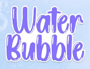 Water Bubble Display Typeface font