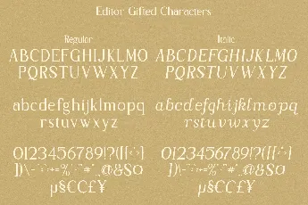 Editor Gifted font