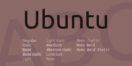 Ubuntu Family font