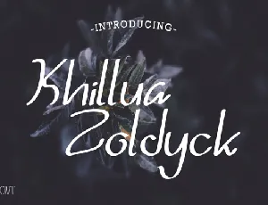 Khillua Zoldyck font