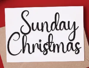 Sunday Christmas Script font