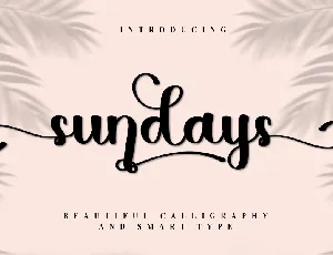 Sunday Calligraphy Typeface font