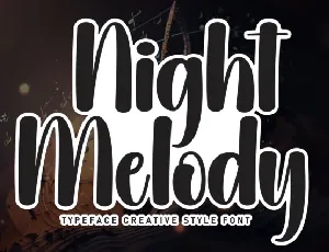 Night Melody Display font