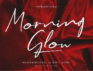 Morning Glow Demo Version font