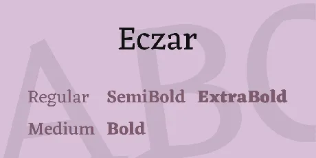 Eczar font