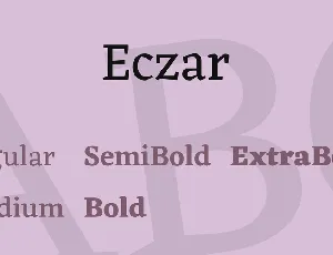 Eczar font