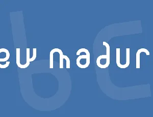 New Madura font