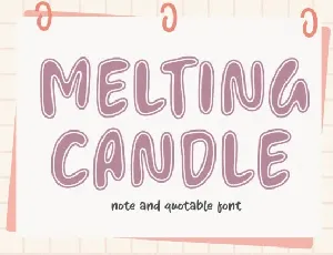 Melting Candle font