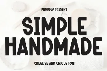 Simple Handmade Display Typeface font